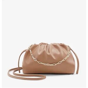 Express women faux leather Minnie cloud bag in color tan
